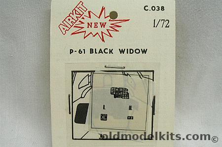 AirKit 1/72 P-61 Black Widow Cockpit Placards, C038 plastic model kit